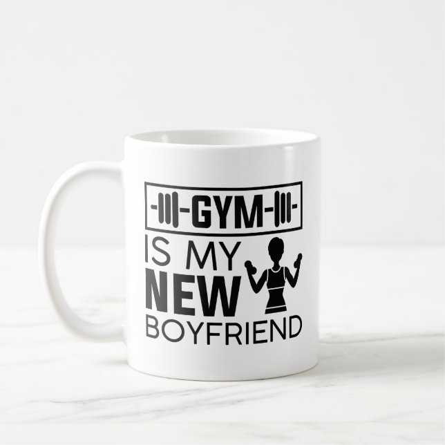 Caneca De Café Gym É Minha Nova Namorado (Esquerda)
