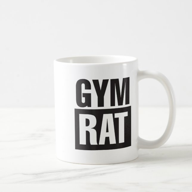 Caneca De Café Gym Rat - Workout - Hustle - Fitness - Motivation  (Direita)
