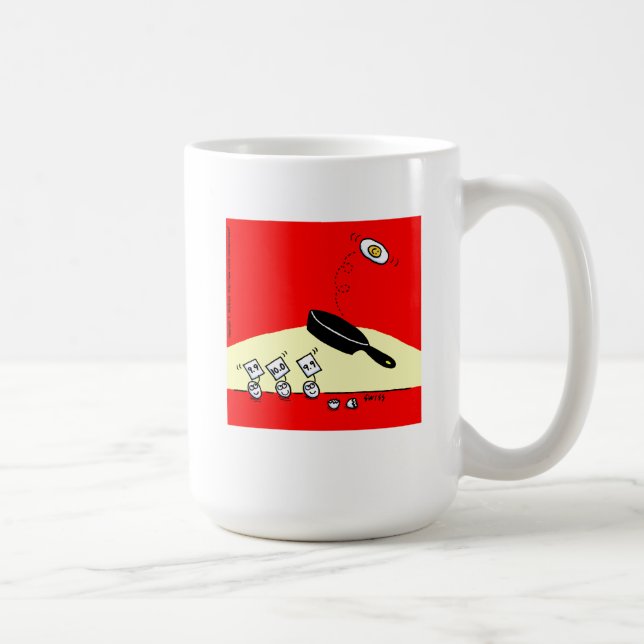 Caneca De Café Gymnast Engraçado ginástica Ovo Sacudir de trás Ca (Direita)