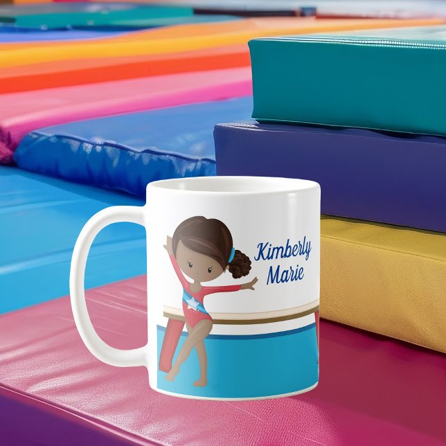 Caneca De Café Gymnast Girl, uma ginástica de lindas mulheres da  (Criador carregado)