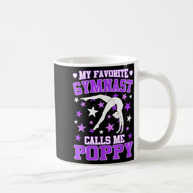 Caneca De Café Gymnastics My Favorite Gymnast Calls Me Ppy  (Direita)