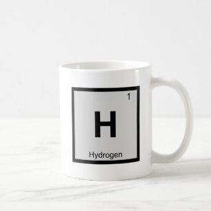 Caneca De Café H - Hidrogênio Símbolo da Tabela Periódica Química