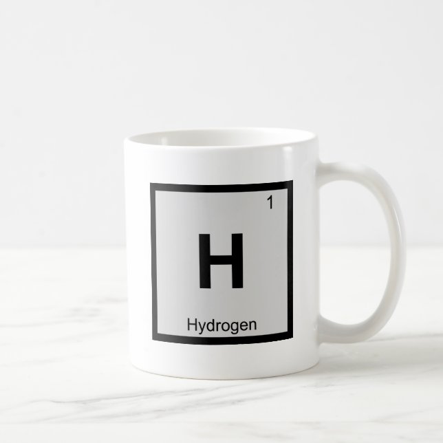 Caneca De Café H - Símbolo de Mesa periódica da química do hidrog (Direita)