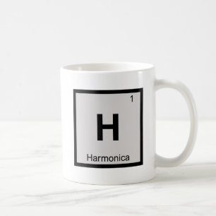 Caneca De Café H - Tabela Periódica da Química da Música de Gaita