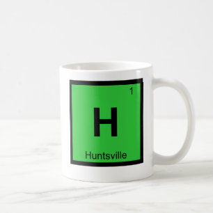 Caneca De Café H - Tabela Periódica de Química da Cidade de Hunts