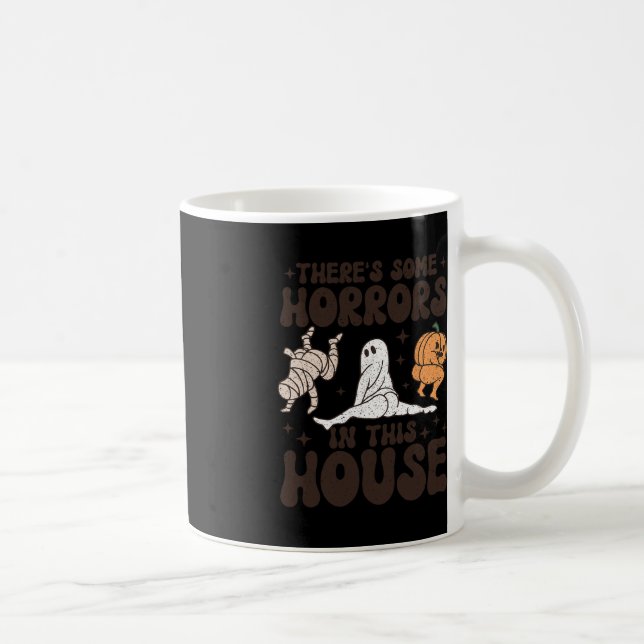 Caneca De Café Há alguns horrores nesta casa Ghost Pumpkin H (Direita)