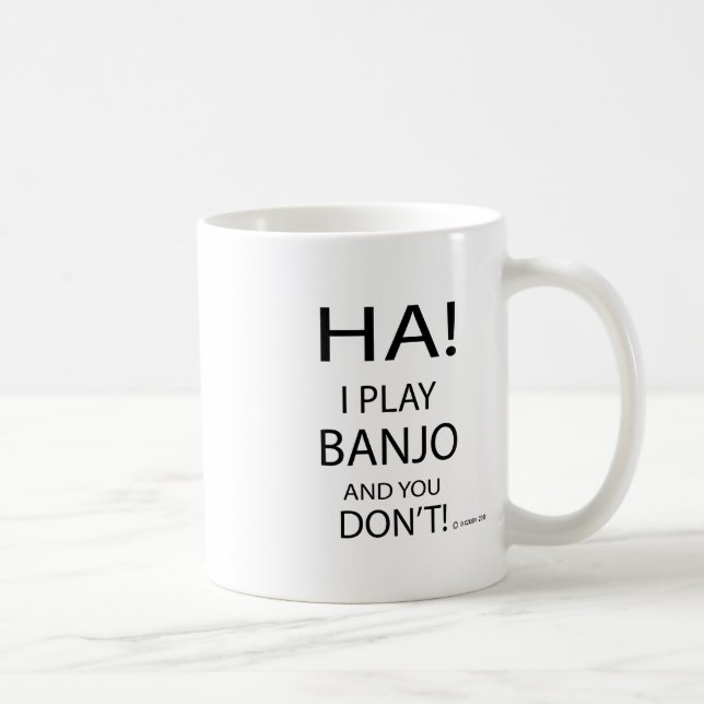 Caneca De Café Ha Banjo Coffee Mug (Direita)