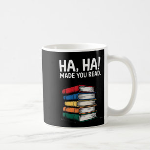 Caneca De Café Ha ha fez ler livro engraçado amante sarcástico hu