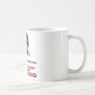 Caneca De Café Há lobos lá está carneiros que eu sou o Sheepdo
