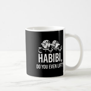 Caneca De Café Habibi Você Levanta Malhação Engraçada Muçulmana