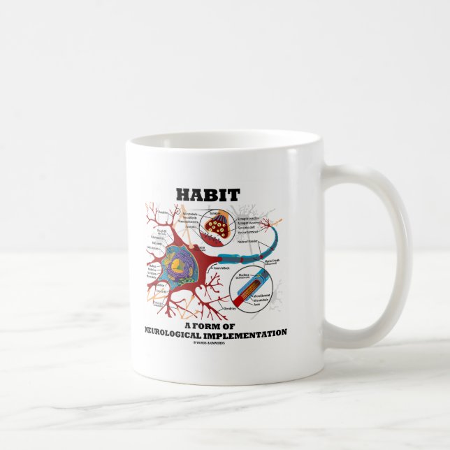 Caneca De Café Hábito Uma Forma De Neurônio De Implementação Neur (Direita)