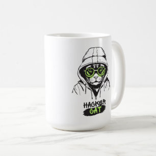Caneca De Café Hacker cat