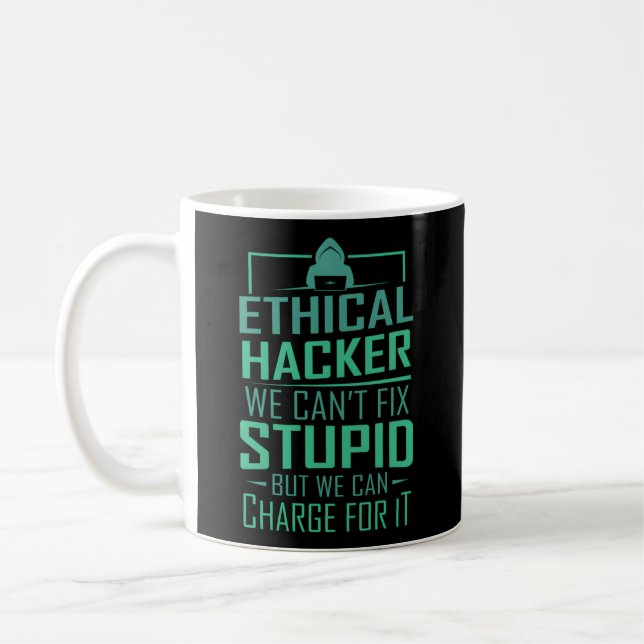 Caneca De Café Hacker Programmer Coding Hacker Ethical Hacker (Esquerda)