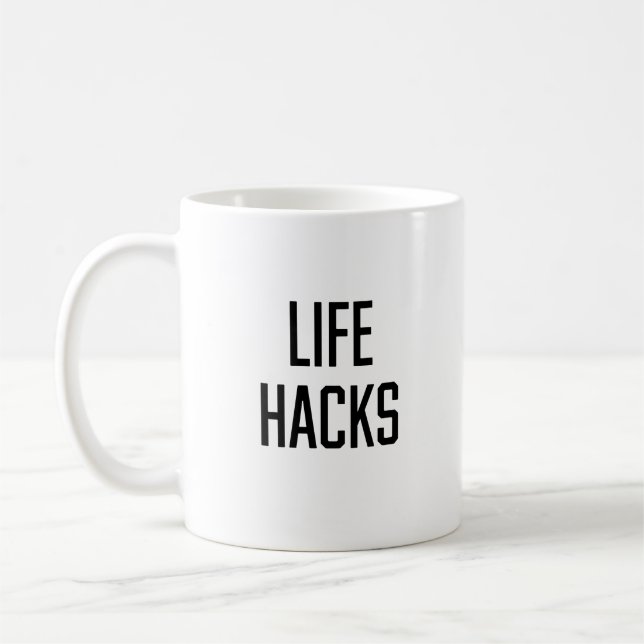 Caneca De Café Hacks de vida (Esquerda)