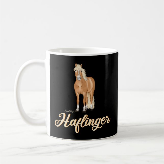 Caneca De Café Haflinger Horse Rider Haffi Motif (Esquerda)