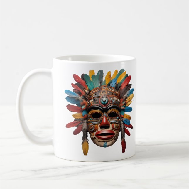 Caneca De Café Haida Kinich Ahau #102 - xamã Haida Mayan (Esquerda)