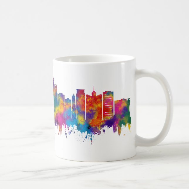 Caneca De Café Haikou China Skyline (Direita)