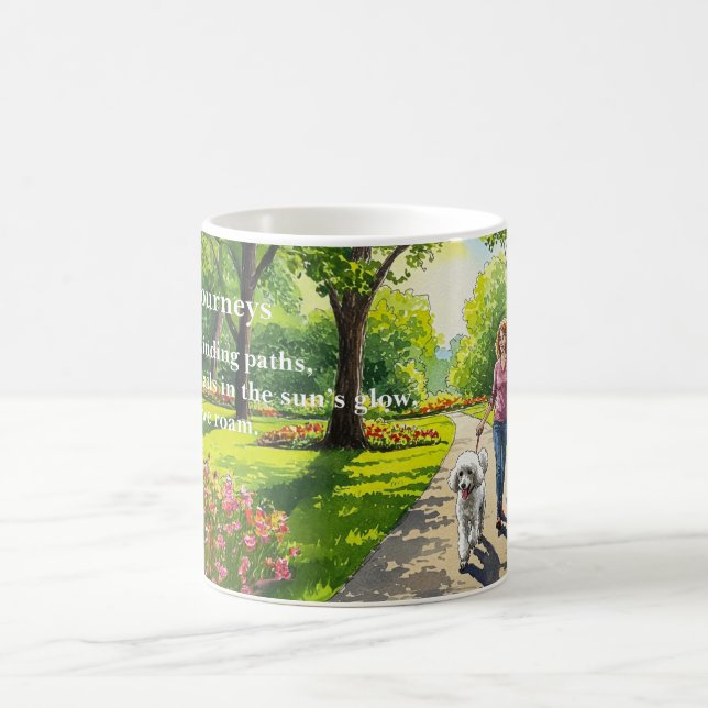 Caneca De Café Haiku Poem - Jornadas Joyful Poodle Mug (Centro)