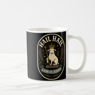 Caneca De Café Hail Leão de Judá - Emblema Ousado Jesus Cristão R