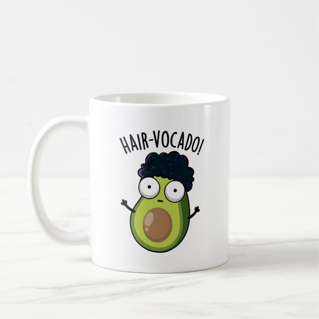 Caneca De Café Hair-vocado Funny Avocado Puns (Esquerda)