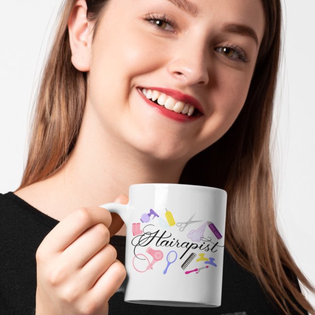 Caneca De Café Hairapist Hairdresser Hair Stylist Barber Design (Criador carregado)