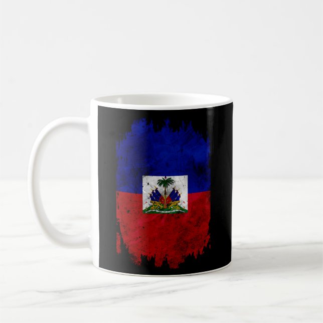 Caneca De Café Haitian Flag Nou La Distress Zoe Pound Haiti (Esquerda)