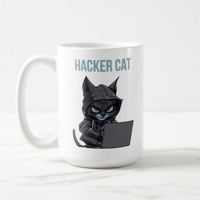Caneca De Café Haker Cat (Esquerda)