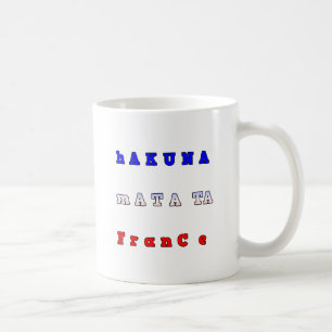 Caneca De Café Hakuna Matata França Impressão de Arte/Gráfico