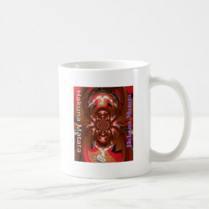 Caneca De Café Hakuna Matata Halloween Mask Kaleidoscope Abstrato