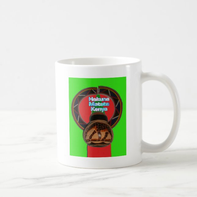 Caneca De Café Hakuna Matata Kenya Art Impressão (Direita)