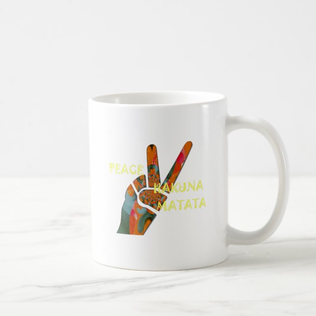 Caneca De Café Hakuna Matata Peace (Direita)
