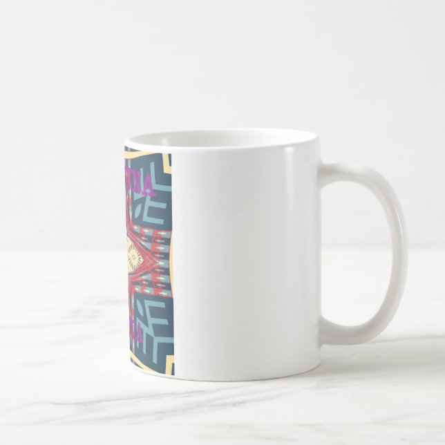 Caneca De Café Hakuna Matata Text Hope Abstrato (Direita)
