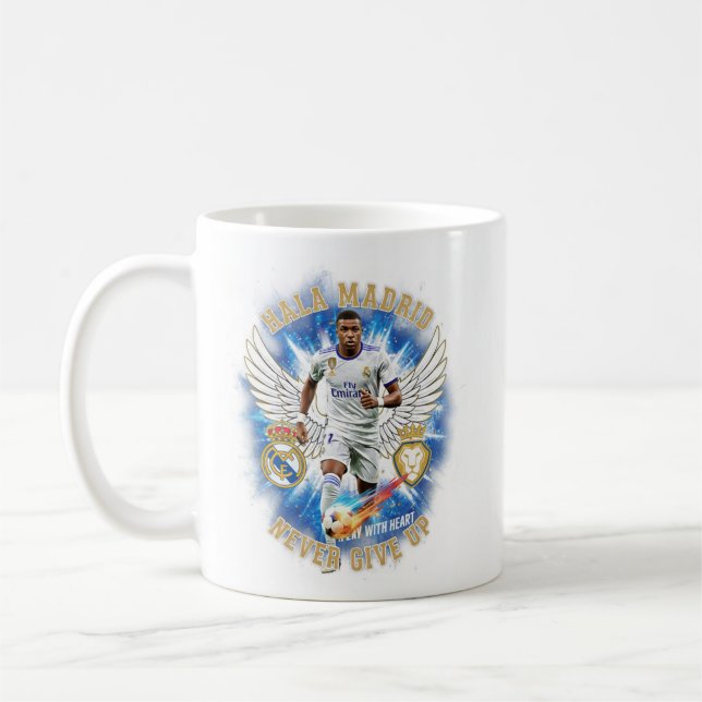 Caneca De Café Hala Madrid Kylian Mb Never Give Up Mug (Esquerda)