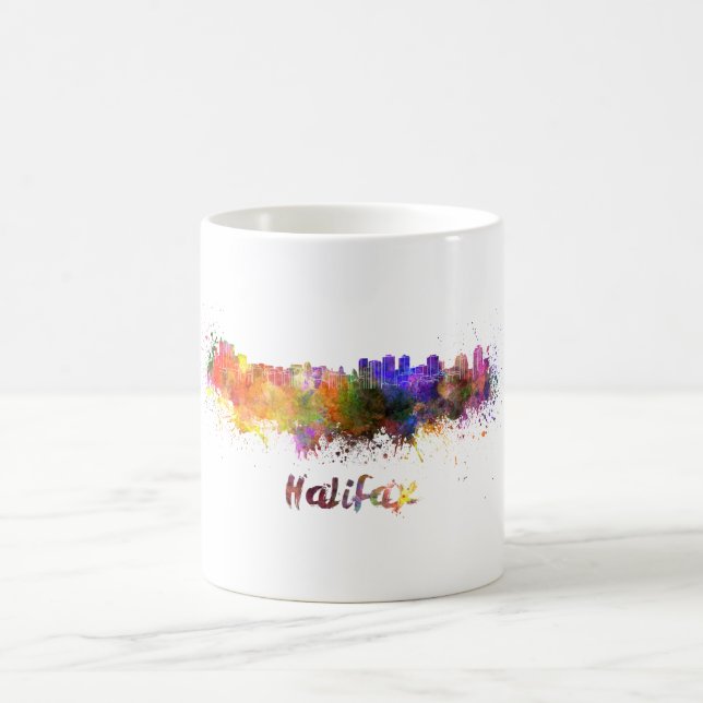 Caneca De Café Halifax skyline in watercolor (Centro)