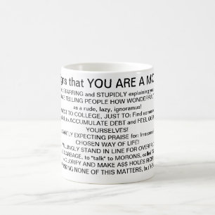 Caneca De Café Hallmarks of MORONS!