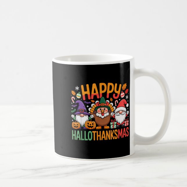 Caneca De Café Hallothanksmas Dental Istant Fofa Dente Natal (Direita)