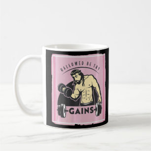 Caneca De Café Hallow Be Thains Muscle Jesus Levantando Peso