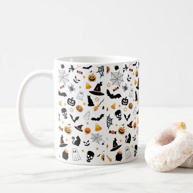 Caneca De Café Halloween (Com Donut)