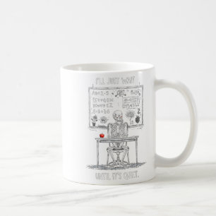 Caneca De Café Halloween 2025 Engraçado Esqueleto Silencioso Enca