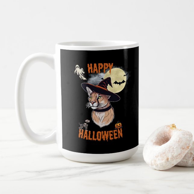 Caneca De Café halloween animals (Com Donut)