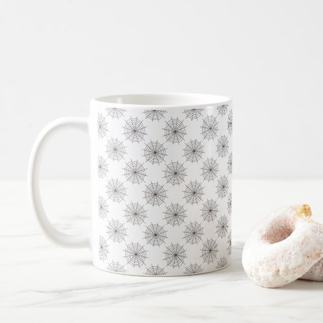 Caneca De Café Halloween, Aranha-Aranha, Truque Ou Tratar, Boo (Com Donut)