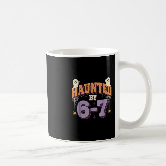 Caneca De Café Halloween Assombrado 67 Seis Sete Meme 1 (9)  (Direita)