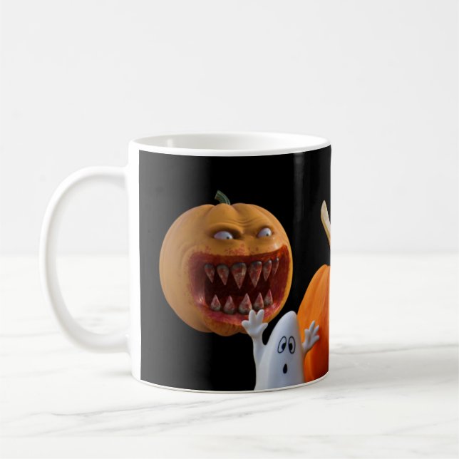 Caneca De Café Halloween assustador. (Esquerda)