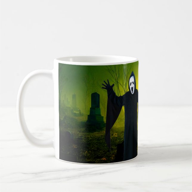 Caneca De Café Halloween assustador. (Esquerda)