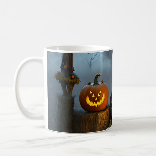 Caneca De Café Halloween assustador. (Esquerda)