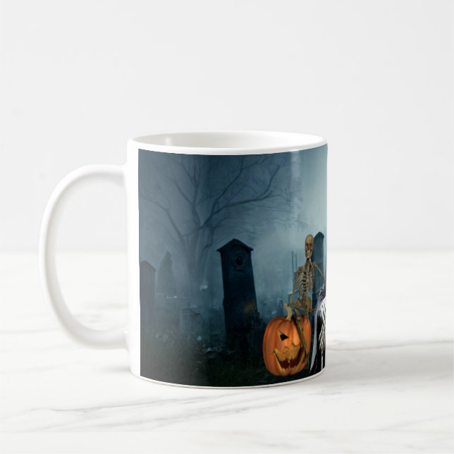 Caneca De Café Halloween assustador. (Esquerda)