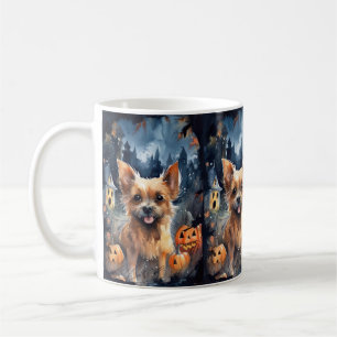 Caneca De Café Halloween Australian Terrier Com Abóboras Assustad