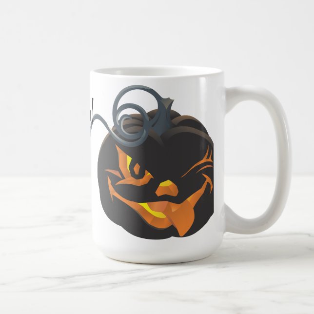 Caneca De Café Halloween Black Jack O'Lantern (Direita)