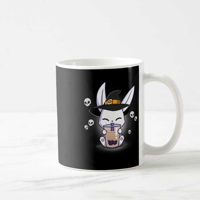 Caneca De Café Halloween Bo Bunny Kawaii Anime Bruxa Bunny Bo (Direita)
