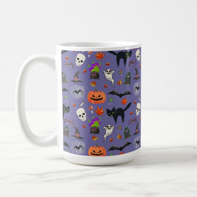 Caneca De Café Halloween Bonito E Louco (Esquerda)